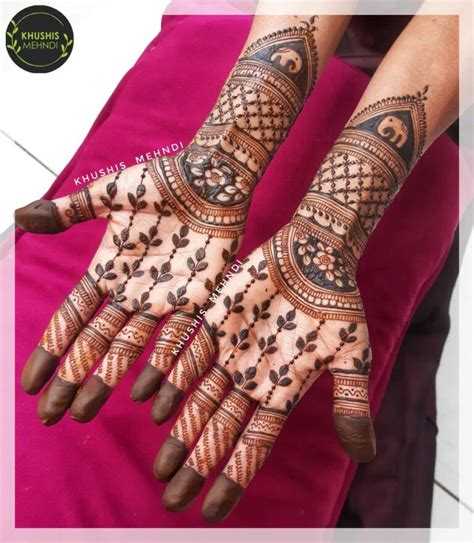 simple mehndi design front side