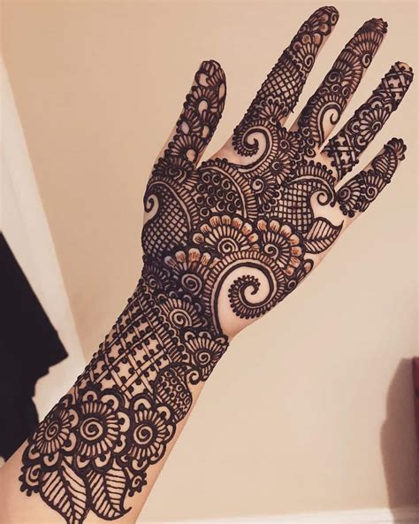 simple mehndi designs front hand full