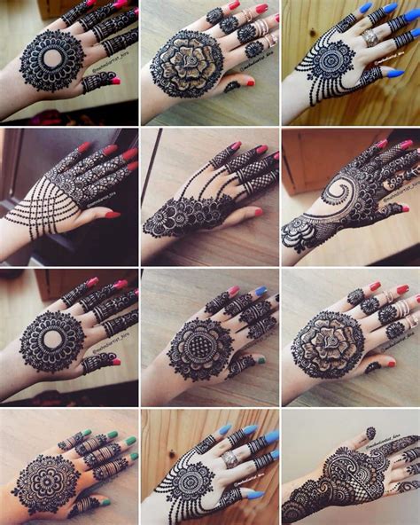 simple mehndi design one side