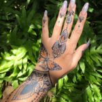 stylish butterfly mehndi design