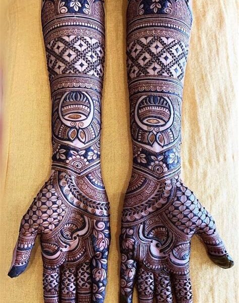 mehndi design easy full hand photo