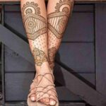 toes mehndi design
