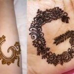 alphabet mehndi design
