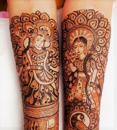 shri krishna mehndi design