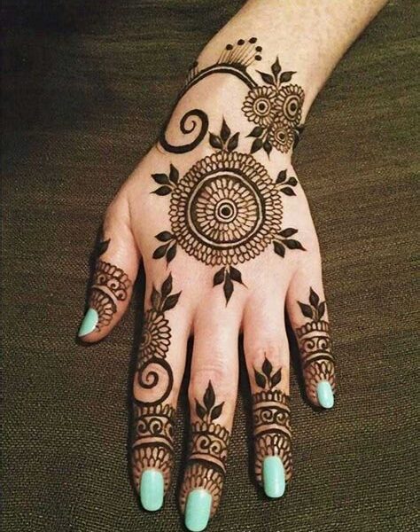 mehndi designs simple and easy for kids