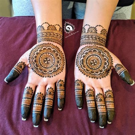 left hand easy mehndi design