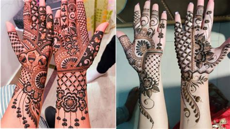 floral mehndi designs for front hands