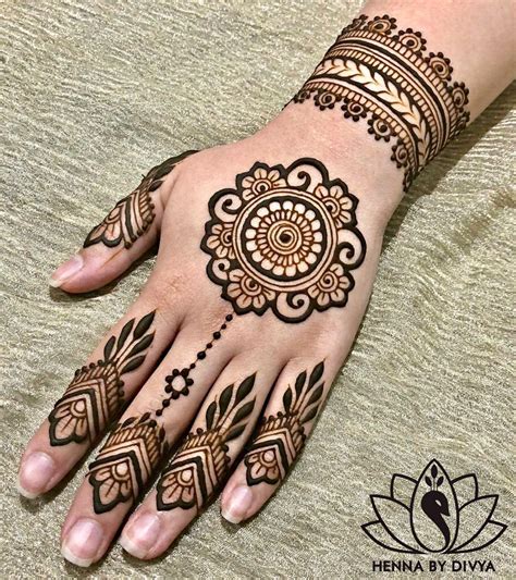 simple new bridal mehndi design