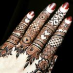 front hand finger mehndi design