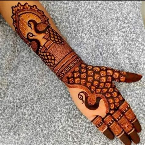 mehndi mor pankh design