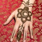 unique mehndi design back hand