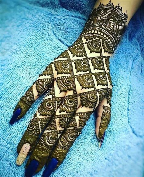 half hand mehndi design back side