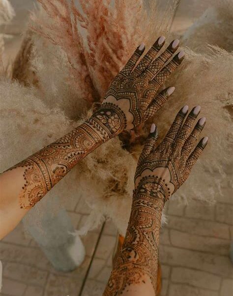 marriage anniversary mehndi design