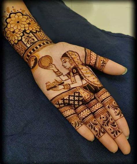 modern karva chauth mehndi designs simple