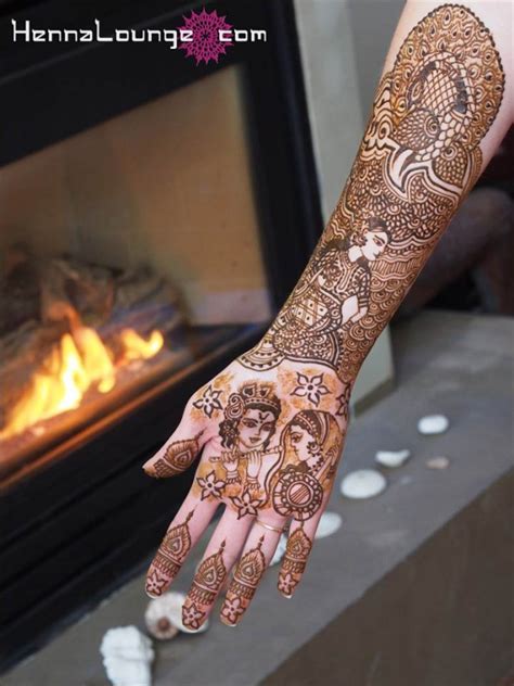 simple radha krishna mehndi design