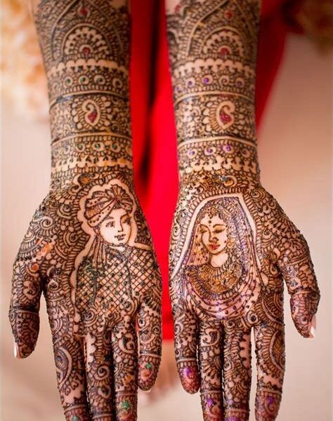 king queen mehndi design