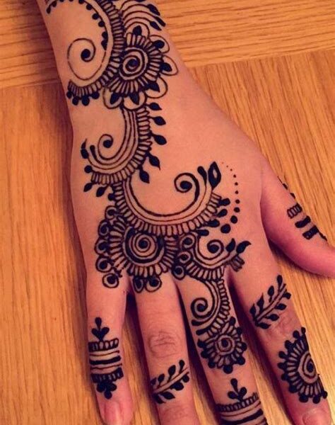 mehndi design bail simple