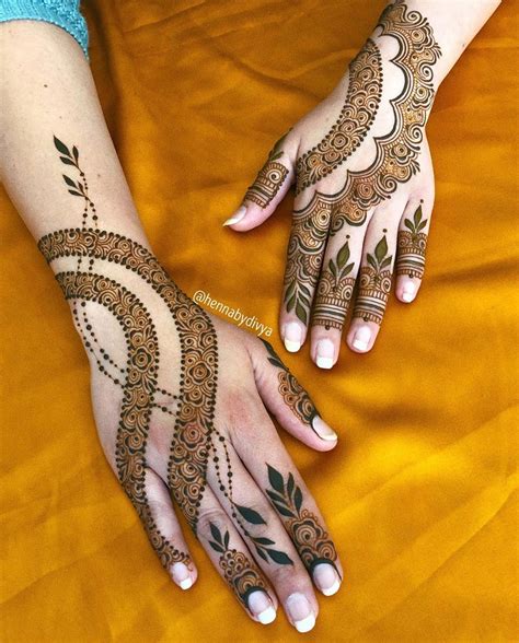 elegant mehndi designs for back hand