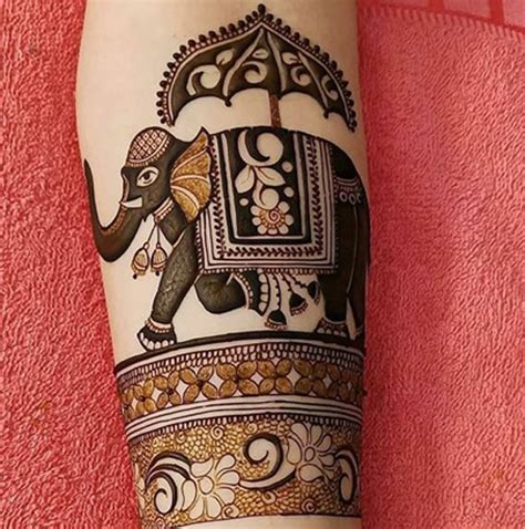 hathi mehndi design photo