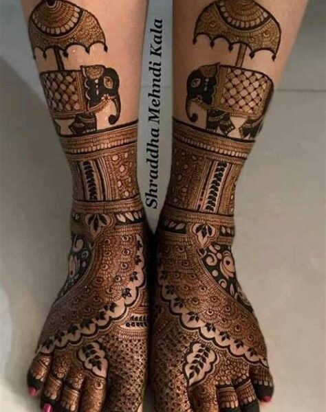 elephant design mehndi