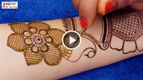 easy floral mehndi design