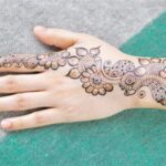 front hand mehndi design arabic