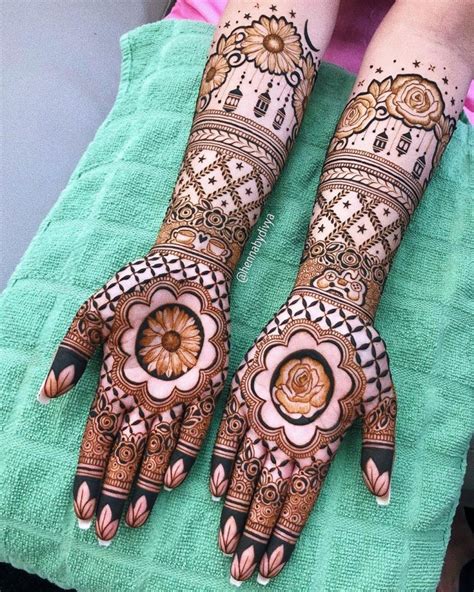 mehndi phool design