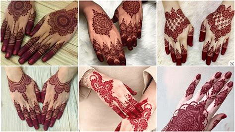 simple red mehndi design