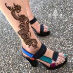 tattoo mehndi design for leg