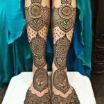 wedding leg mehndi design