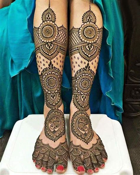 wedding leg mehndi design