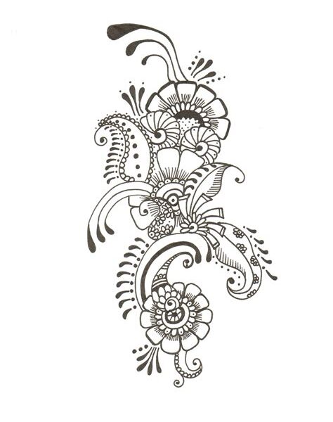 mehndi design sketch