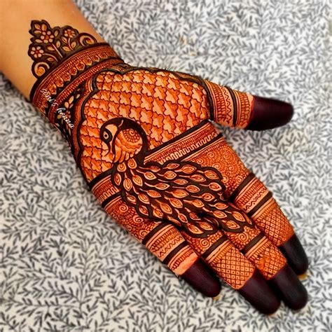 peacock simple mehndi design