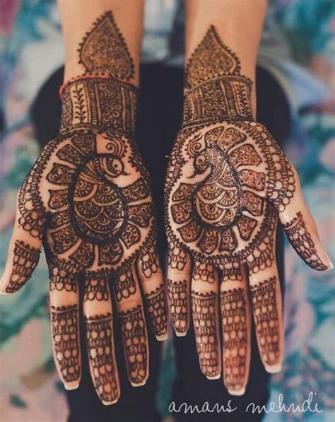 simple peacock mehndi designs