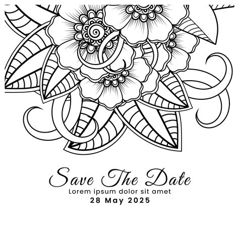 save the date mehndi design