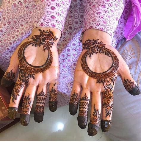 simple gol mehndi design