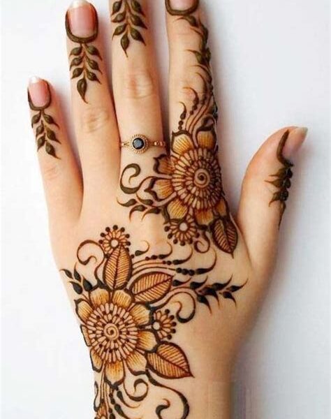 simple stylish arabic mehndi design