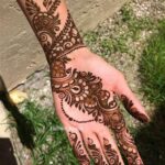 arabic left hand mehndi design
