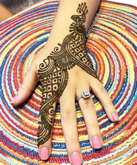 left hand mehndi design simple