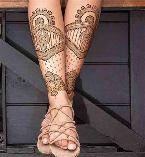 mehndi design easy leg