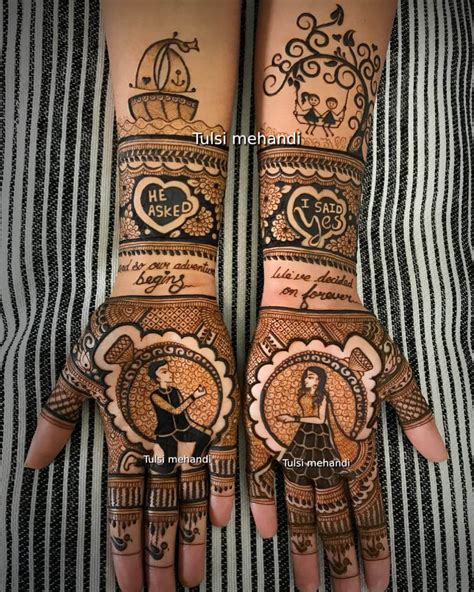 latest engagement mehndi design