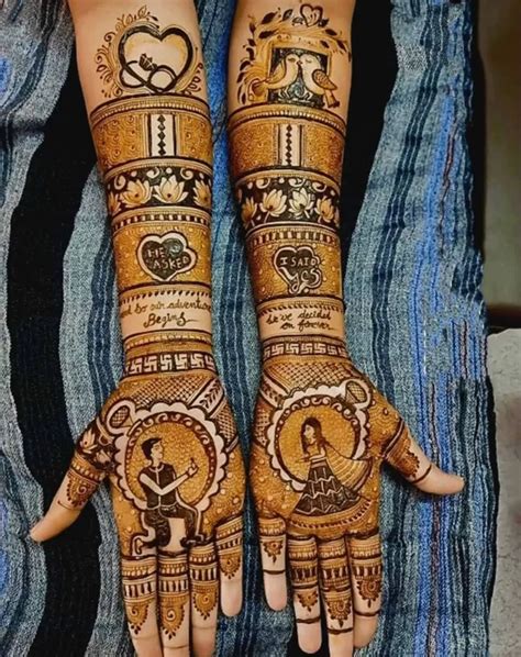 simple mehndi design for engagement