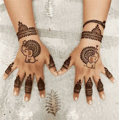 mehndi design elephant