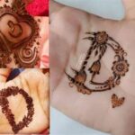 stylish d letter mehndi design