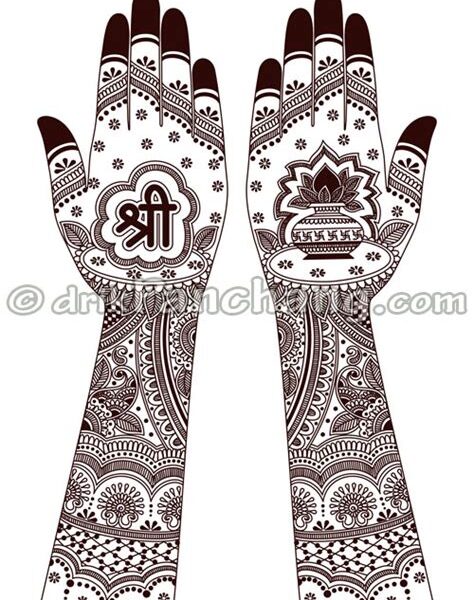 kalash design mehndi