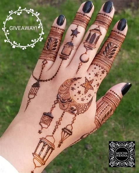 moon star mehndi designs