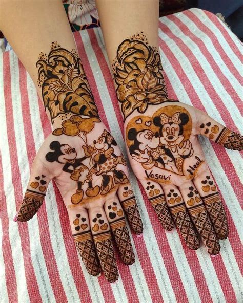 mickey mouse mehndi design